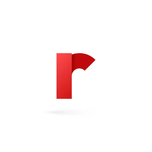 字母 R 徽标在白色字母表背景上 — 图库矢量图片
