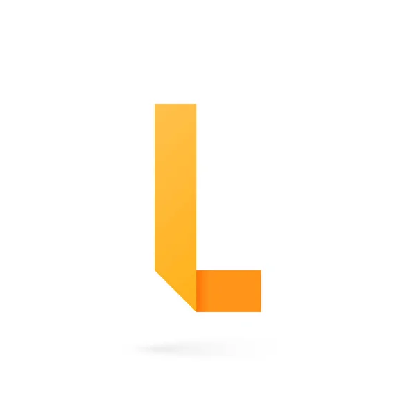 Letter L logo on white alphabet background — Stock Vector