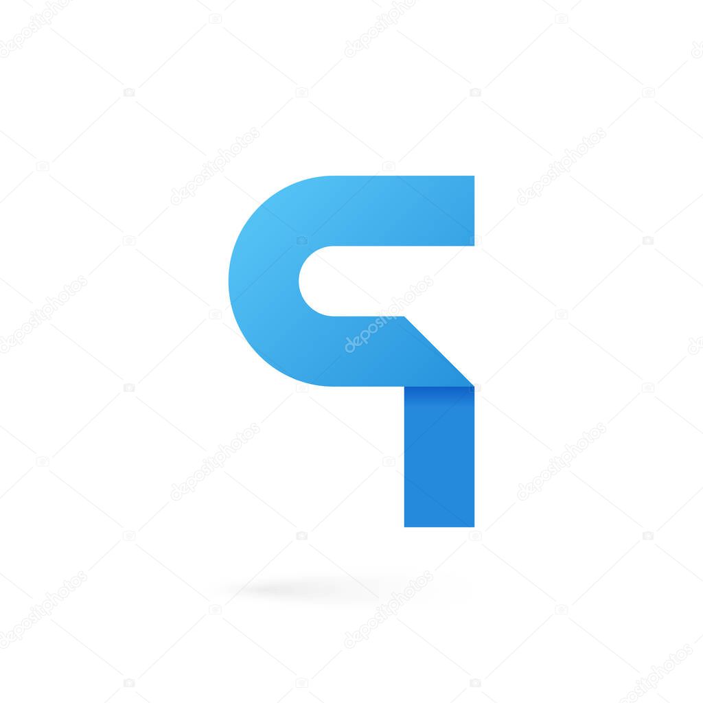 Letter Q logo on white background 10 eps