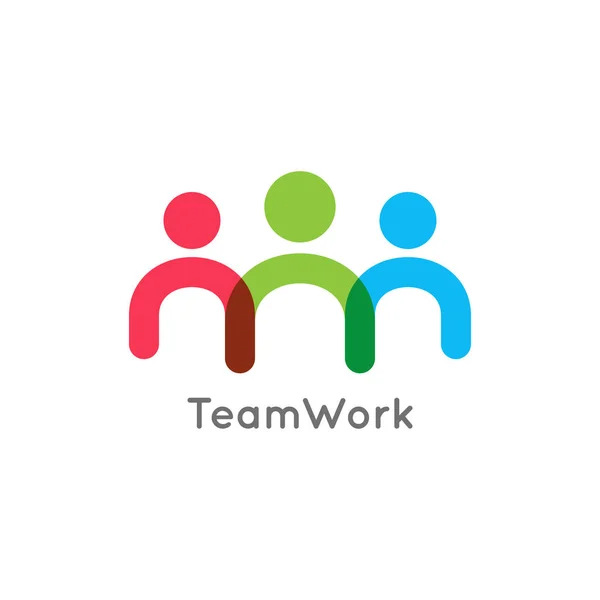 Teamwork icon business concept on white background — Stock Vector