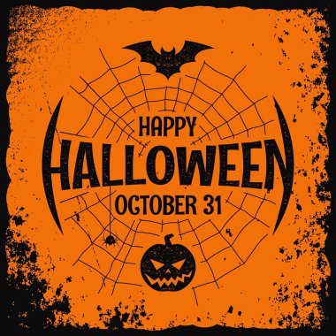 Cadılar Bayramı partisi gece poster vektör arka plan üzerinde