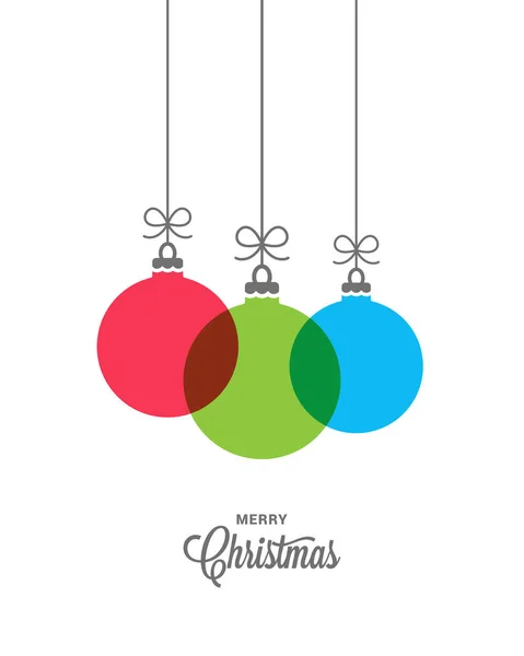 Xmas bollar med vintage jul bokstäver på vit bakgrund — Stock vektor