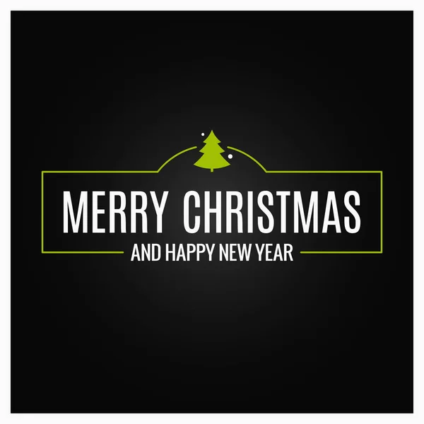 Frohe Weihnachten Ereignisschild auf schwarzem Hintergrund — Stockvektor
