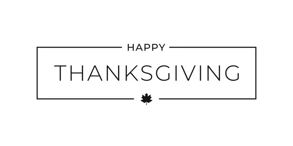 Thanksgiving gelukkig grens kaart op witte achtergrond — Stockvector