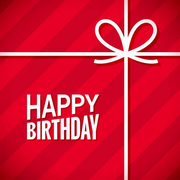 Happy birthday card. Birthday gift box background — Stock Vector