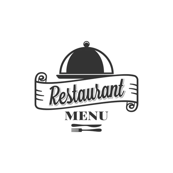 Menu restaurant design avec fourchette et couteau — Image vectorielle