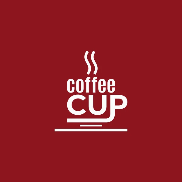 Kahve fincanı tasarımı. Kırmızı kahve logosu — Stok Vektör