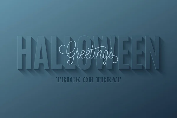 Buon Halloween banner. Carta carattere lettera creativa — Vettoriale Stock