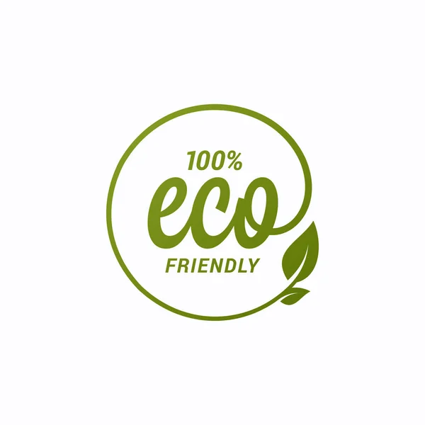 Eco icon design. Ecology logo with leaf on white — Stock Vector