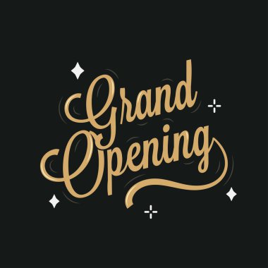 Siyah arkaplan pankartıyla büyük açılış harfleri