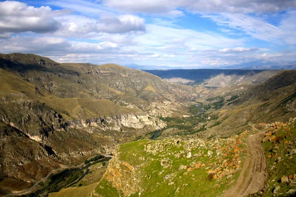 Erusheti Dağın Vardzia Gürcistan Yakınındaki Havadan Görünümü — Stok fotoğraf