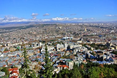 gündüz, Georgia, Tbilisi şehrin havadan görünümü
