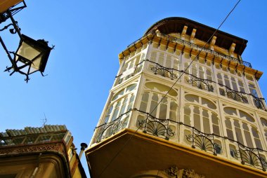 Görünüm mimarisinin Teruel şehrinin, Aragon, İspanya 