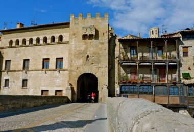 Entrance to Valderrobres, province of Teruel, Aragon, Spain clipart