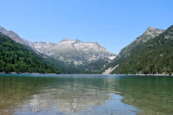 view of lake Oredon and Pic de Nouvielle, France