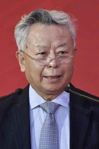 Jin Liqun President Asian Infrastructure Investment Bank Aiib Speaks 2018 — Stock Photo, Image