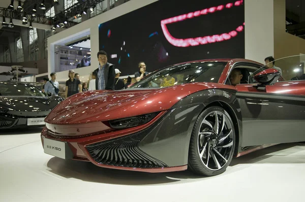 Розкіш Електричний Спортивний Автомобіль Qiantu K50 Відображається Під Час Китай — стокове фото