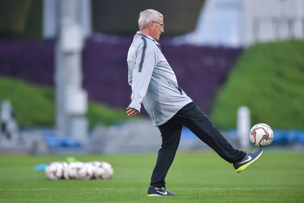 Italian Head Coach Marcello Lippi Chinese National Men Football Team — Stock Photo, Image