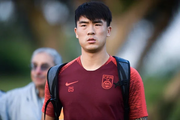 Shi Dari Tim Nasional Sepak Bola Pria Tiongkok Mengambil Bagian — Stok Foto