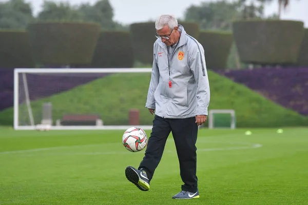 Italian Head Coach Marcello Lippi Chinese National Men Football Team — Stock Photo, Image