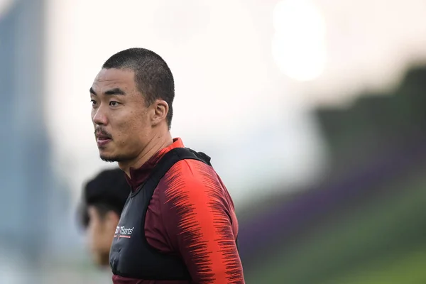 Zhao Xuri Dari Tim Nasional Sepak Bola Pria Tiongkok Mengambil — Stok Foto