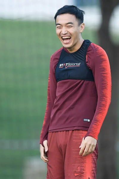 Feng Xiaoting Dari Tim Nasional Sepak Bola Pria Tiongkok Mengambil — Stok Foto