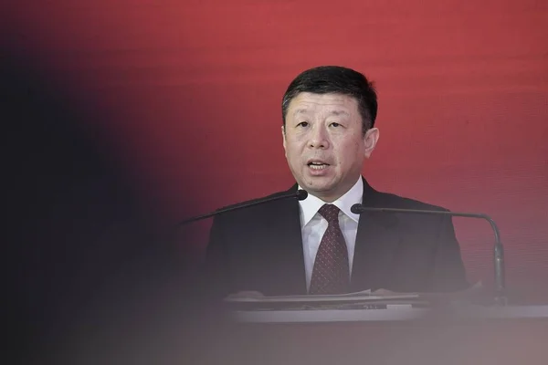 Sun Ruibiao Zástupcem Správce Státní Správy Daní Číny Mluví Během — Stock fotografie