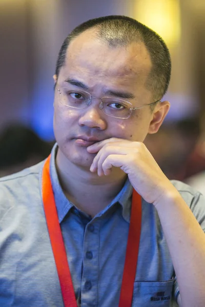 Wang Xing Medgrundare Och För Meituan Com Deltar Ett Möte — Stockfoto