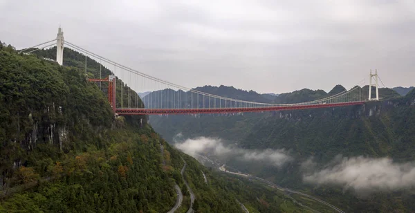 Краєвид Aizhai Міст Міст Припинення Автостраді Баотоу Maoming Jishou Міста — стокове фото