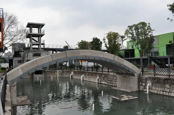 Utsikt Över Världens Längsta Tryckt Betongbro Att Tas Bruk Visdom — Stockfoto