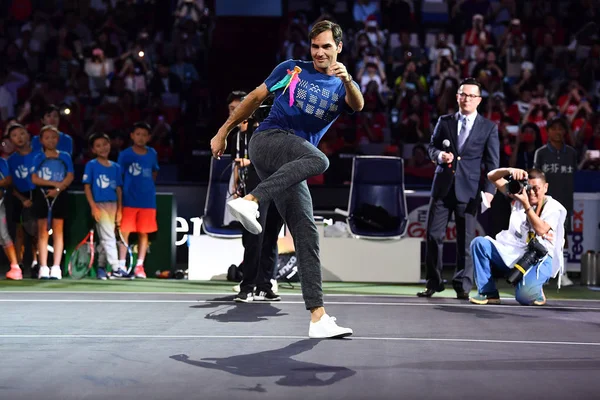 Estrella Suiza Del Tenis Roger Federer Asiste Evento Para Celebrar — Foto de Stock