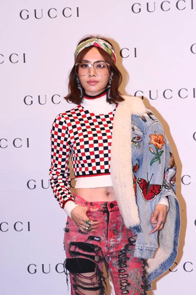 Piosenkarka Jolin Tsai Przybywa Nowego Zdarzenia Otwarcia Boutique Gucci Taipei — Zdjęcie stockowe