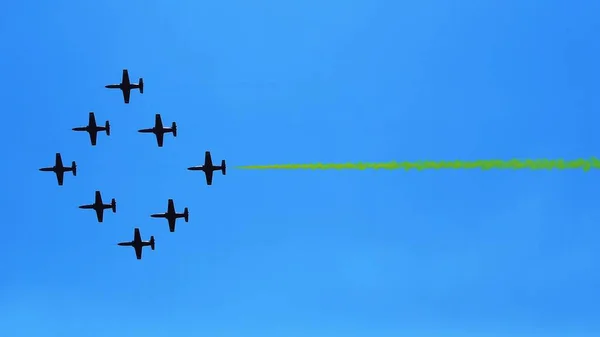 10A Kampfjets Vom August Oder Bayi Kunstflugteam Der Chinesischen Pla — Stockfoto