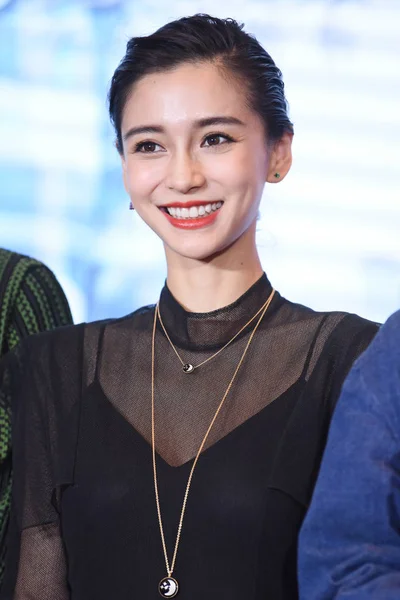 Aktris Hong Kong Angelababy Menghadiri Konferensi Pers Untuk Mempromosikan Serial — Stok Foto