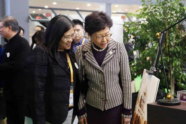 Directora Ejecutiva Hong Kong Carrie Lam Cheng Yuet Ngor Visita — Foto de Stock