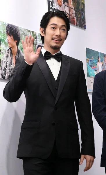 Taiwan Uit Japanse Acteur Dean Fujioka Woont Een Persconferentie Voor — Stockfoto