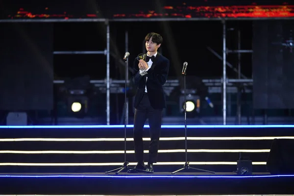 Çinli Şarkıcı Jin Longguo Güney Koreli 2018 Asya Müzik Festivali — Stok fotoğraf