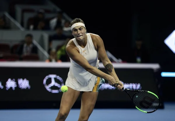 Aryna Sabalenka Bielorrusia Devuelve Una Oportunidad Contra Wang Qiang China — Foto de Stock