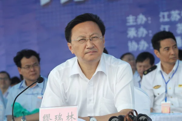 Miao Ruilin Entonces Alcalde Nanjing Asiste Una Actividad Ciudad Nanjing —  Fotos de Stock