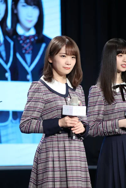 Akimoto Manatsu Esquerda Asuka Saito Grupo Ídolos Japonês Nogizaka46 Participam — Fotografia de Stock