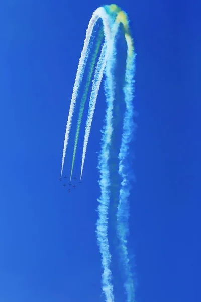 10A Fighter Jets August 1St Bayi Aerobatics Team Chinese Pla — 图库照片