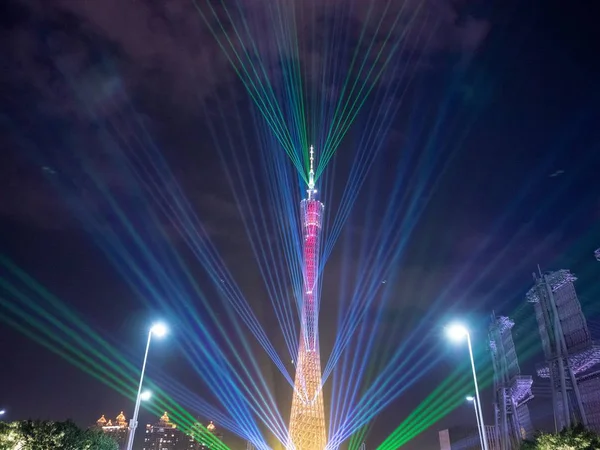 Vista Del Festival Internacional Luz Guangzhou Con Tema 40º Aniversario —  Fotos de Stock