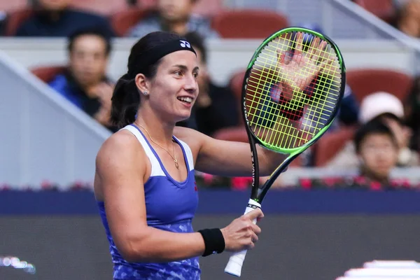 Anastasija Sevastova Latvia Reacts Beating Naomi Osaka Japan Semifinal Match — Stock Photo, Image