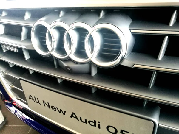 3D 4 RING Audi Logo Badge Emblem Stainless Steel Chrome Metal License Plate  Frame Holder - Etsy