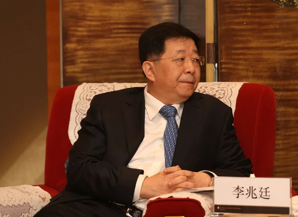 Zhaoting Ordförande Tunghsu Optoelektroniska Teknik Deltar Konferens Meishan City Sydvästra — Stockfoto