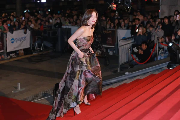 South Korean Actress Jeon Jong Seo Arrives Red Carpet Presentation — 图库照片