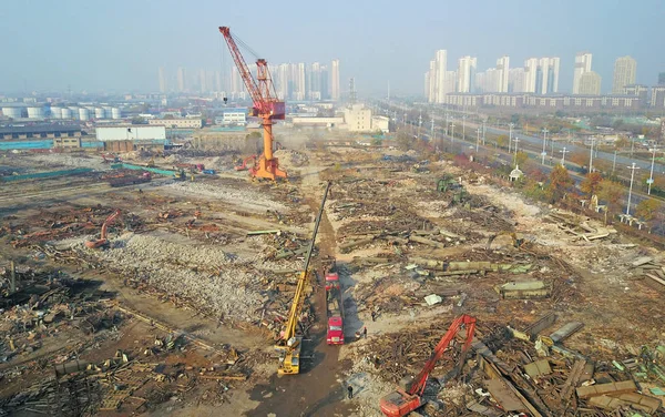 Tianjin Xinhe Varvsindustrin Heavy Industry Ltd 100 Årig Shipyard Rivs — Stockfoto