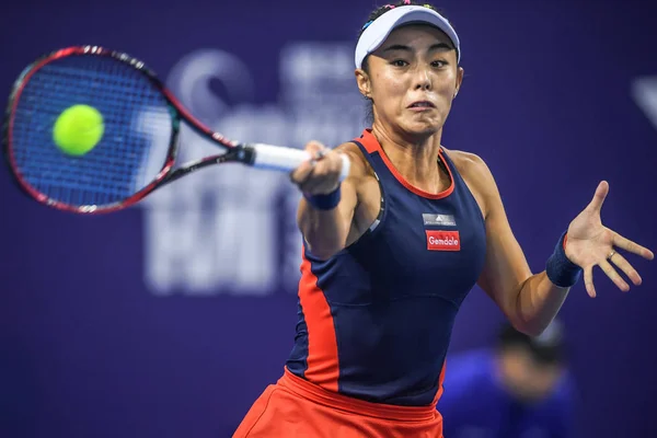 Wang Qiang China Returns Shot Madison Keys United States Group — Stock Photo, Image