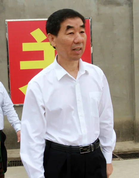 Wang Tie Sedan Vice Guvernör Henan Provinsen Besöker Lushi Län — Stockfoto