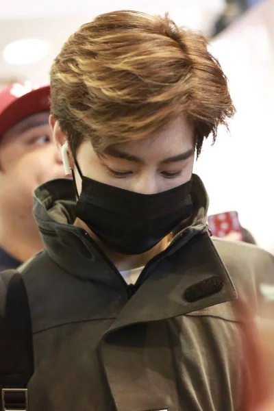 Mark Tuan Boy Band Surcoreana Got7 Llega Aeropuerto Internacional Beijing —  Fotos de Stock